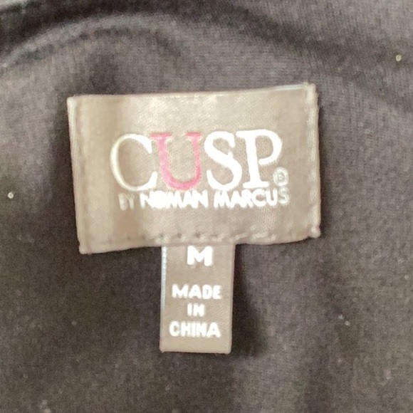 CUSP by Neiman Marcus Black Leather/ Rayon Jacket Medium - Picture 5 of 6